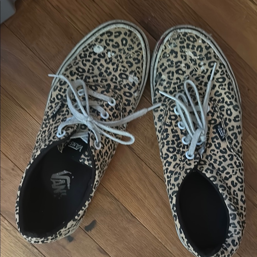 Vans Leopard Print Athletic Shoes